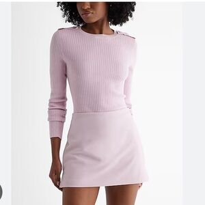 NWT Express Editor super high waisted mini skort size 0 color pink